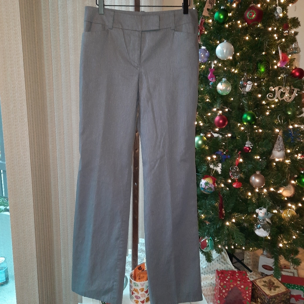 Ann Taylor Gray Pinstripe Dress Pants